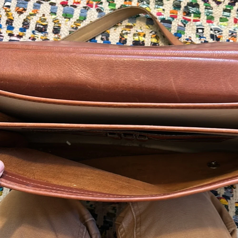 Schlesinger Brothers vintage leather briefcase